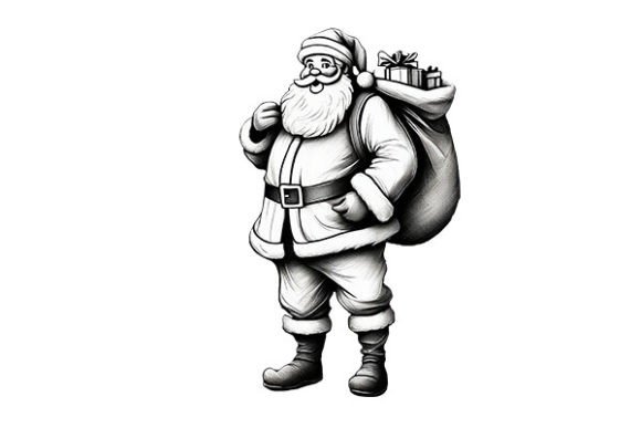 Bring Holiday Magic to Your Designs with 60 Hand-Drawn Santa Claus Illustrations