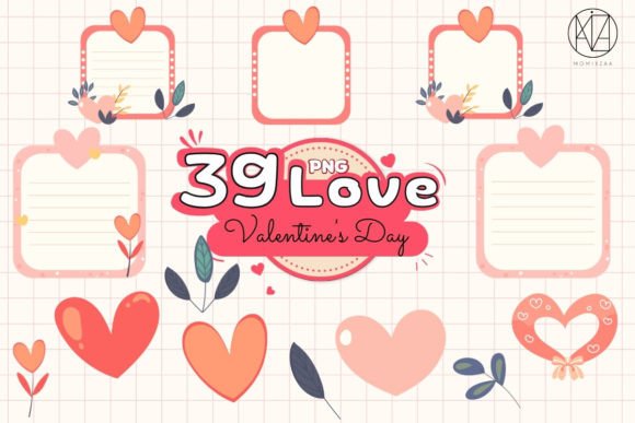 Capture Love with Charming Frame & Heart Illustrations