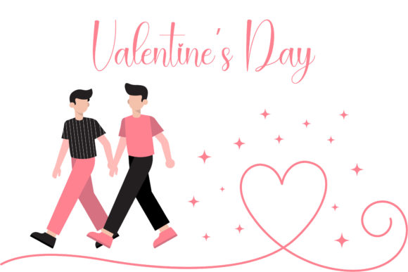 Capturing Romance: The Versatile Valentine Couple Date Illustrations
