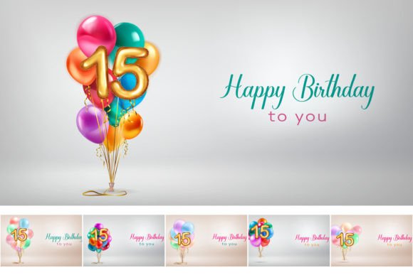 Celebrate the Sweet Sixteen: Designing with Happy Birthday Illustrations, 15 Year