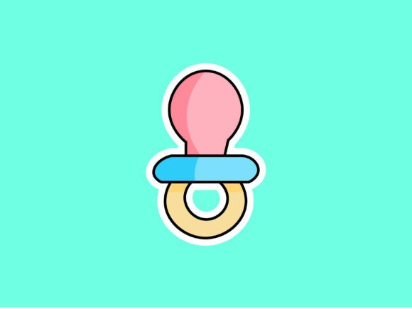 Children Pacifier Illustrations: A Playful Design Asset