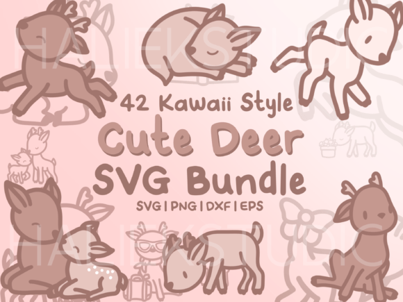 Enchanting Cute Deer SVG Illustrations for Your Projects