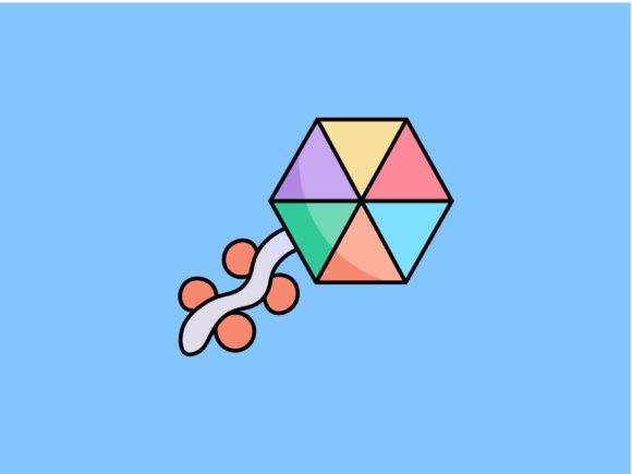 Playful Skies: Designing with Children Kite Illustrations