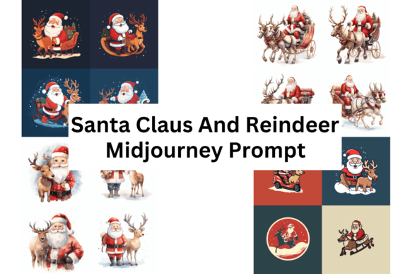 Santa Claus and Reindeer Illustrations: A Designer's Holiday Toolkit