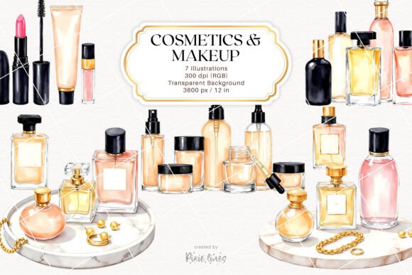 Styling Your Brand with Cosmetics and Makeup Illustrations