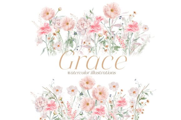 The Beauty of Floral Border Watercolor Illustrations
