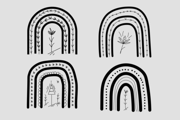 Vector Boho Rainbow Bundle Illustrations: Elevate Your Designs