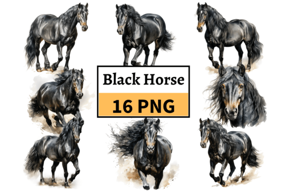 Watercolor Black Horse Illustrations: A Designer's Guide