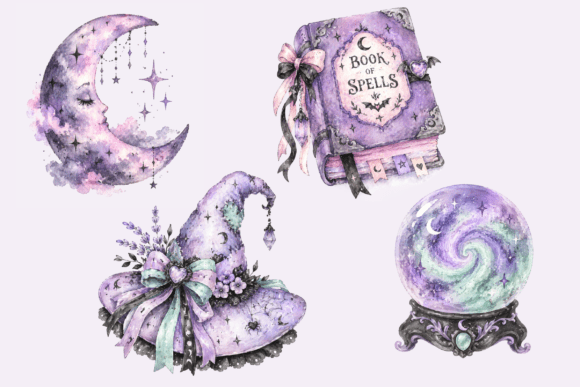 Witchcraft Watercolor Illustrations: Enchanting Designs for Your Projects